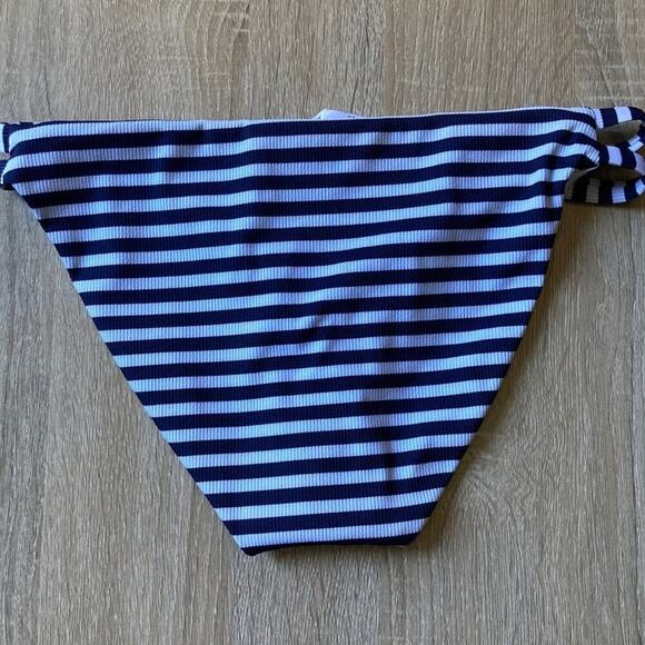 new Splendid Never Enough Bikini Bottom Navy Stripe Low Rise NEW size S - Picture 3 of 7